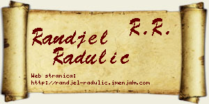 Ranđel Radulić vizit kartica